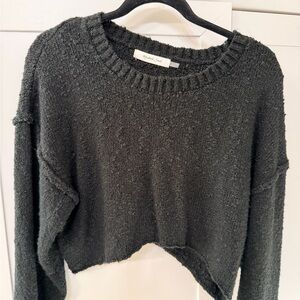 Mustard Seed Black Cropped Sweater